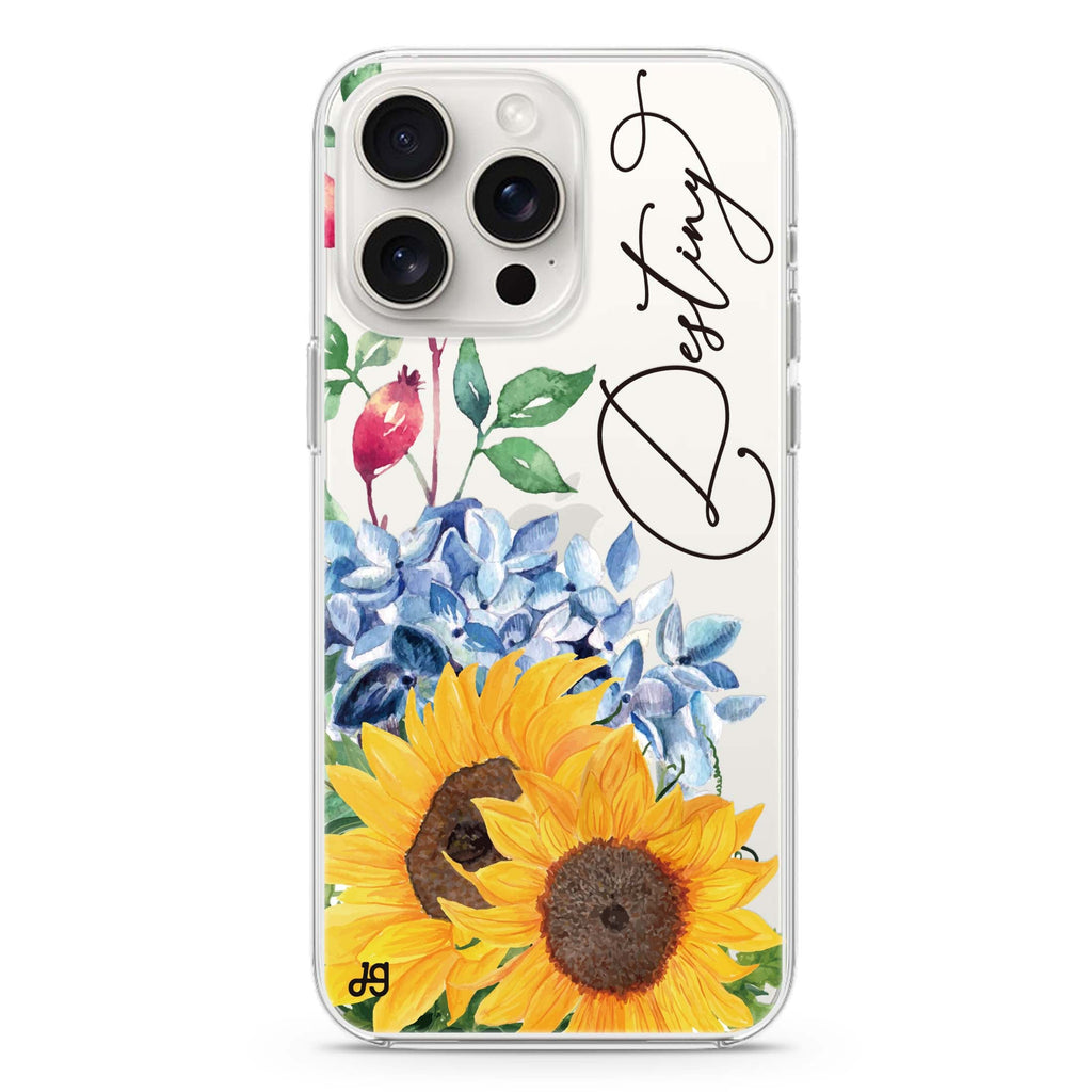 Blooming Sunflower iPhone 15 Pro Max Ultra Clear Case