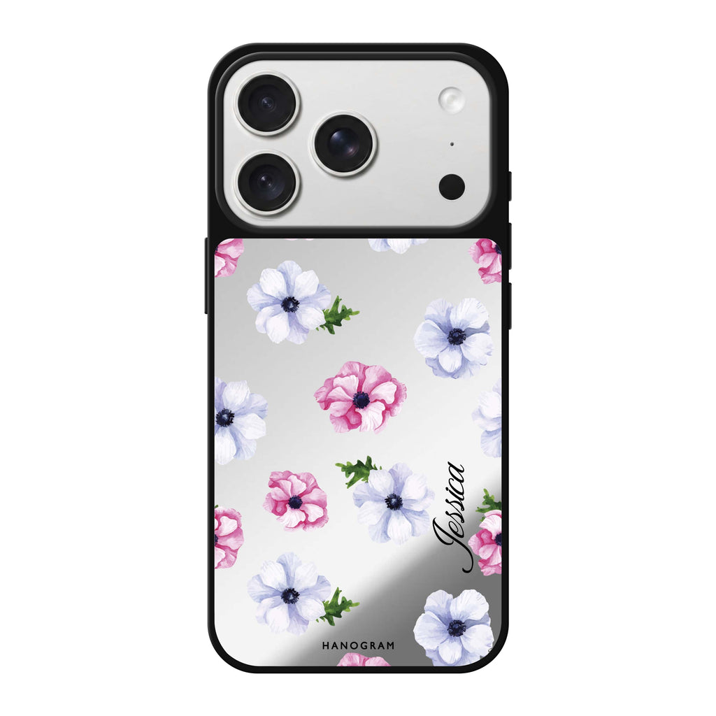 Ideal floral personalized name spring flower floral iPhone 18 Pro Max mirror case