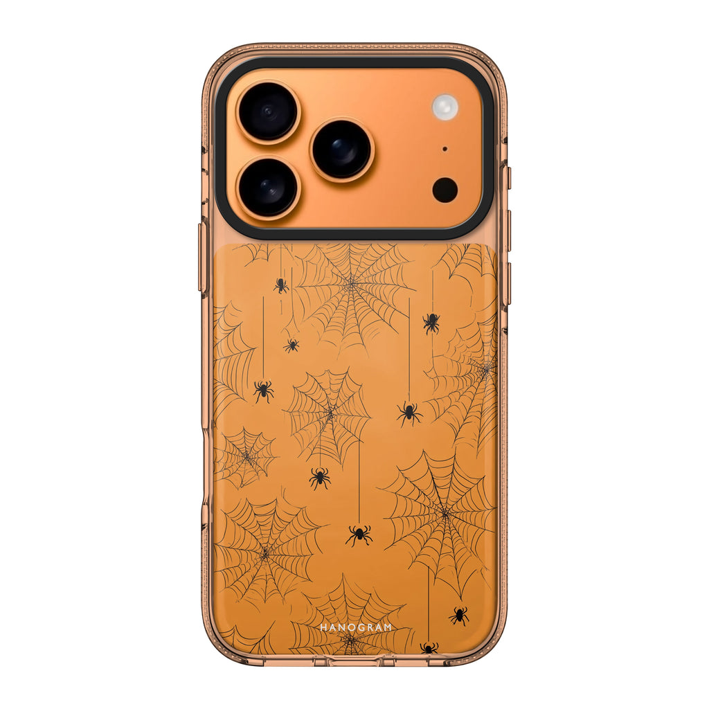 Spooky Web Weave Halloween pattern spooky iPhone 17 Pro Max ultra clear case