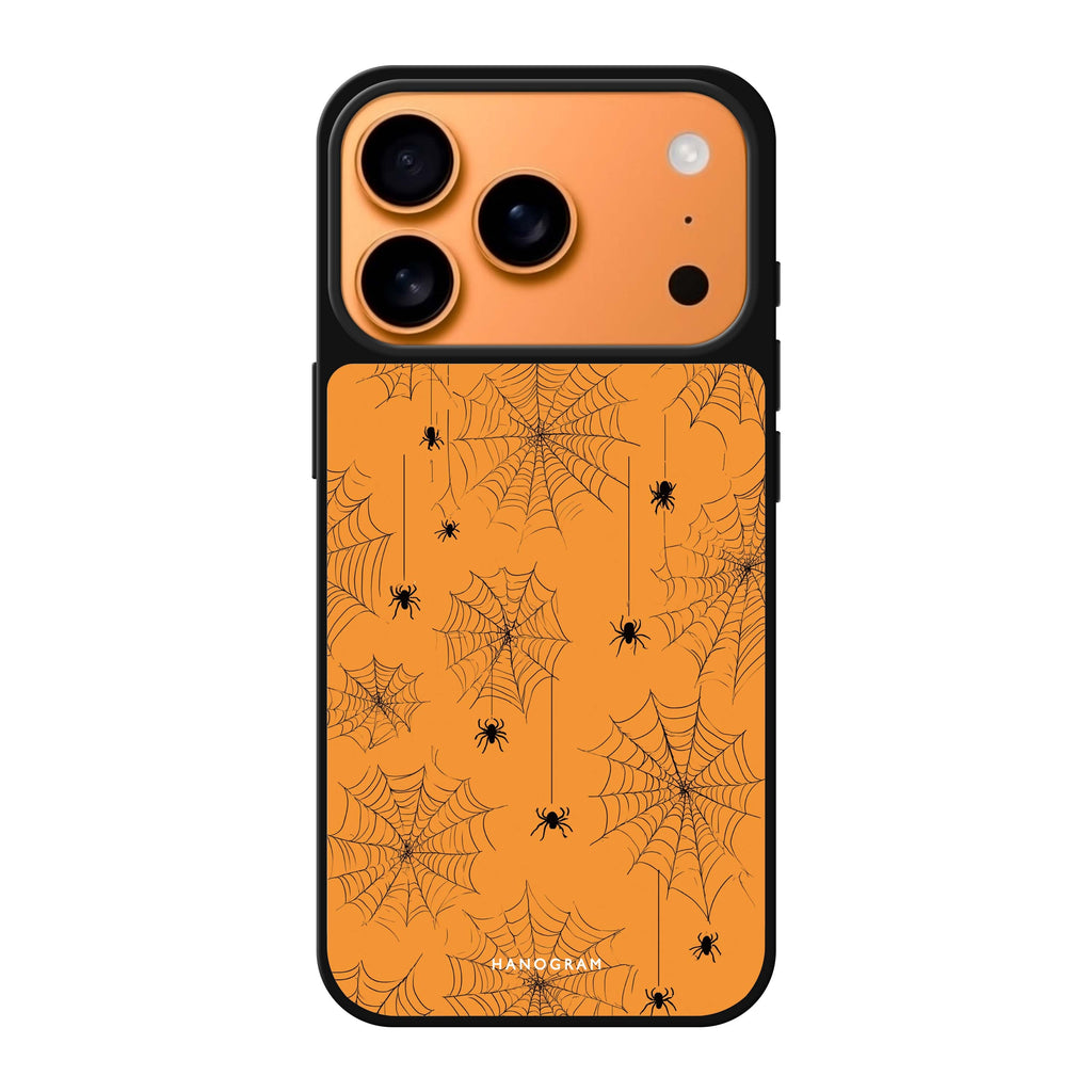 Spooky Web Weave halloween pattern iPhone 17 Pro Max mirror case