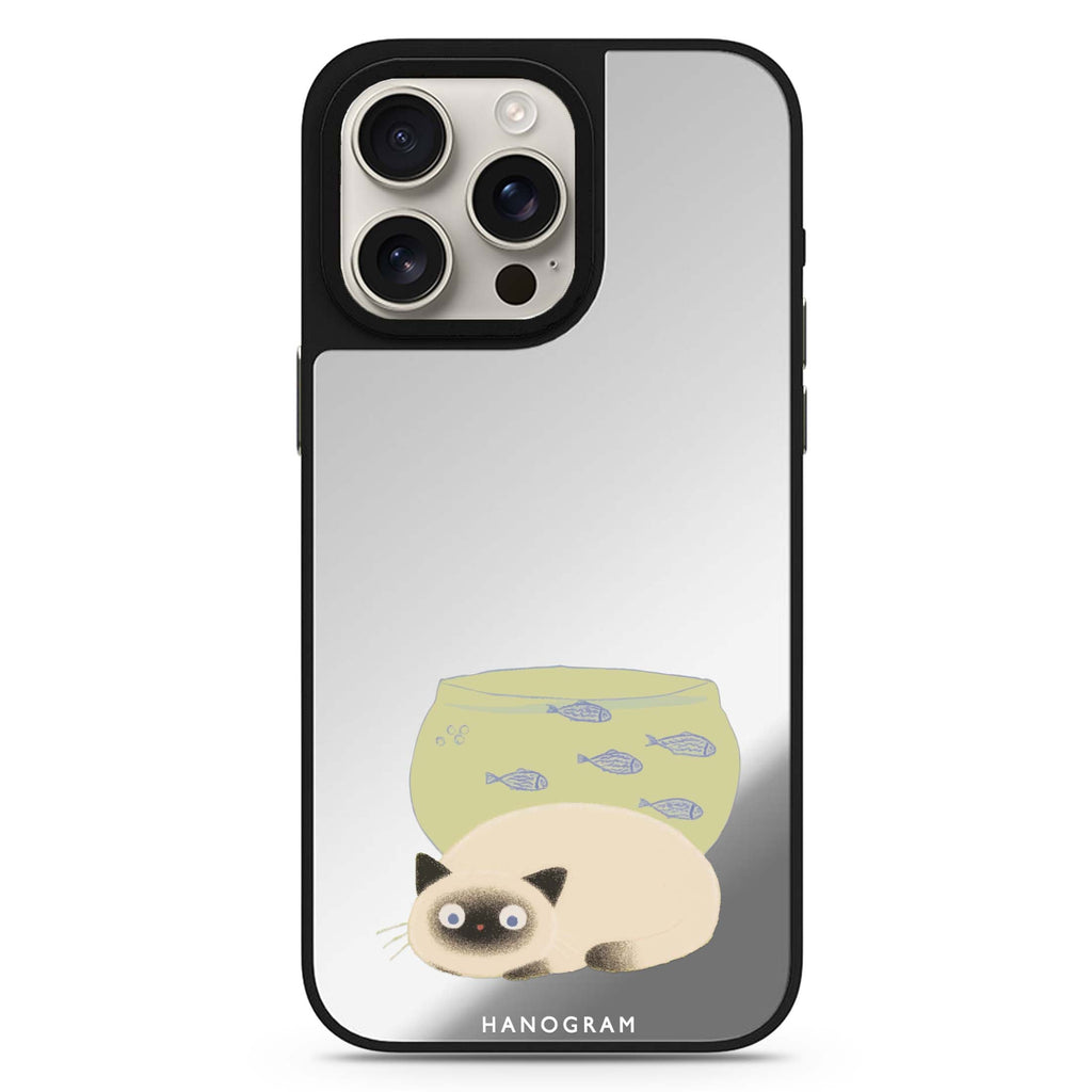 Lazy Tank Topper sleek reflective design iPhone 16/15/14 Pro Max & Pro mirror case