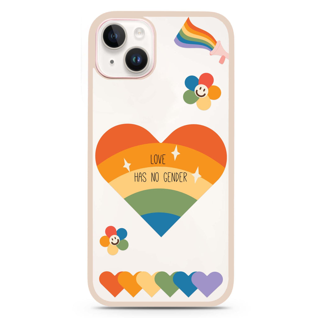 Love Has no gender iPhone 15 Plus Impact Guard Bumper Case