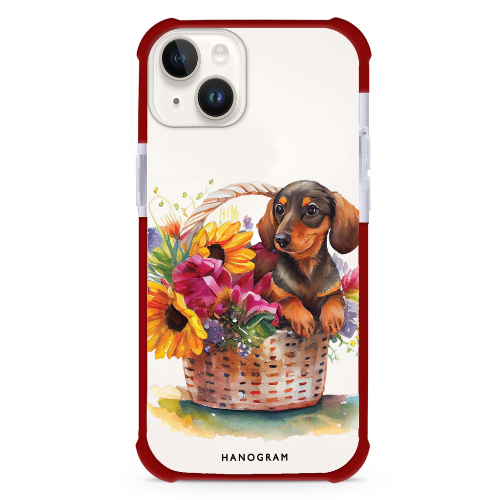 Floral & Dog iPhone 15 Plus Ultra Shockproof Case