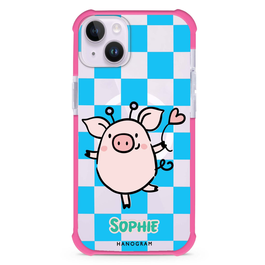 Happy Pig iPhone 15 Plus MagSafe Compatible Ultra Shockproof Case