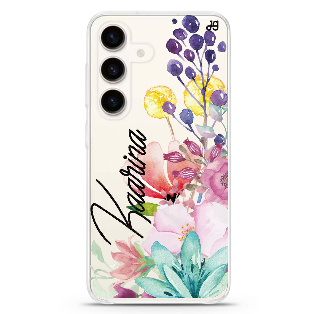Precious Garden Florals Galaxy A55 Ultra Clear Case