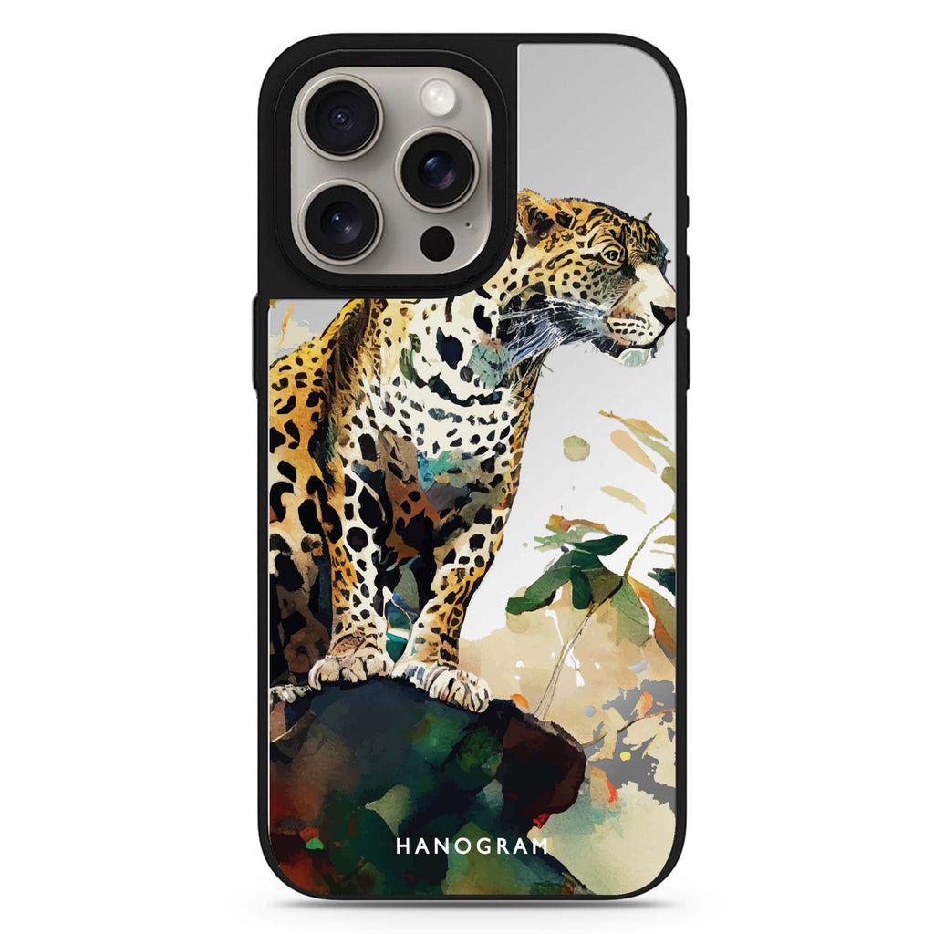 A Leopard MagSafe compatible mirror case for iPhone 16/15/14 Pro Max and Pro, main view