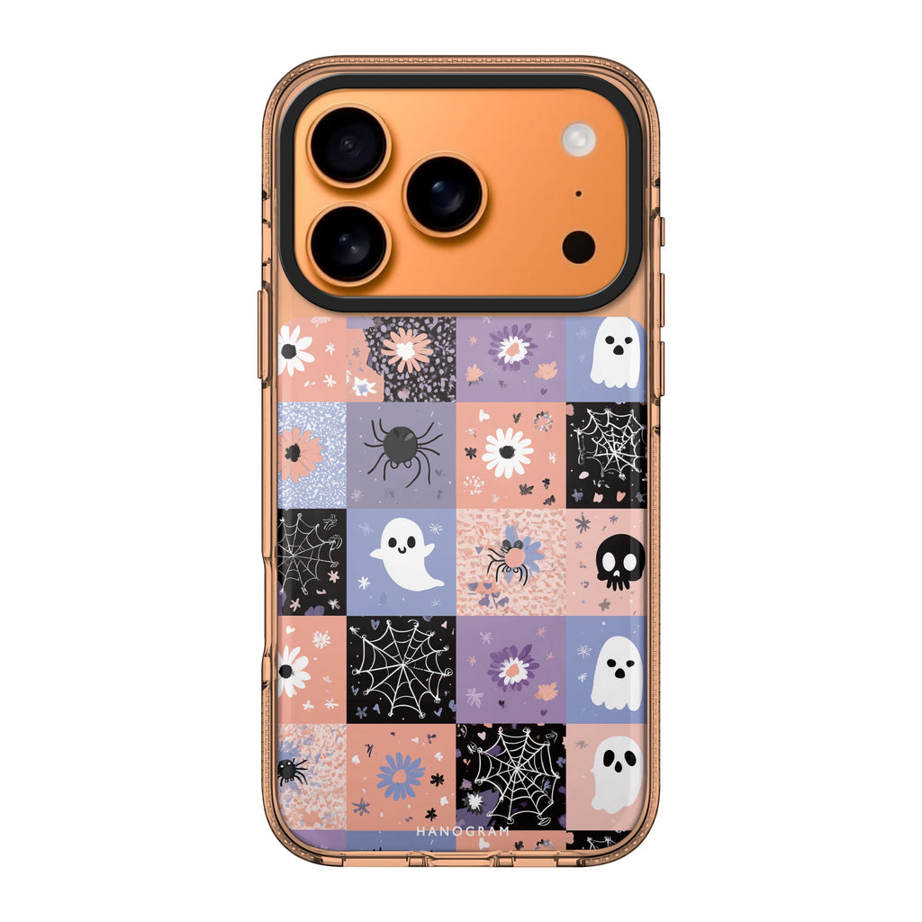 Pastel Patchwork Haunts Halloween pattern spooky pastel iPhone 17 Pro Max ultra clear case
