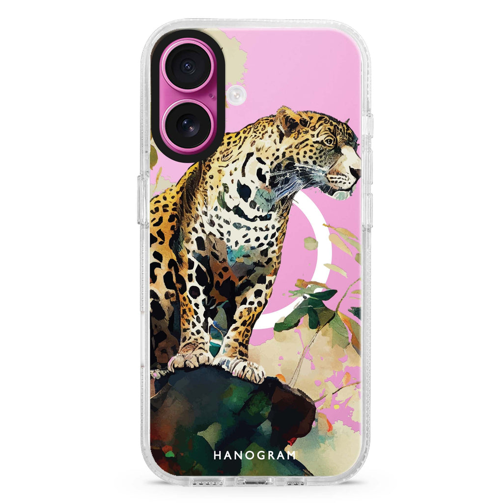 A leopard MagSafe Compatible iPhone 16 Ultra Clear Case - Personalized and Stylish Protection