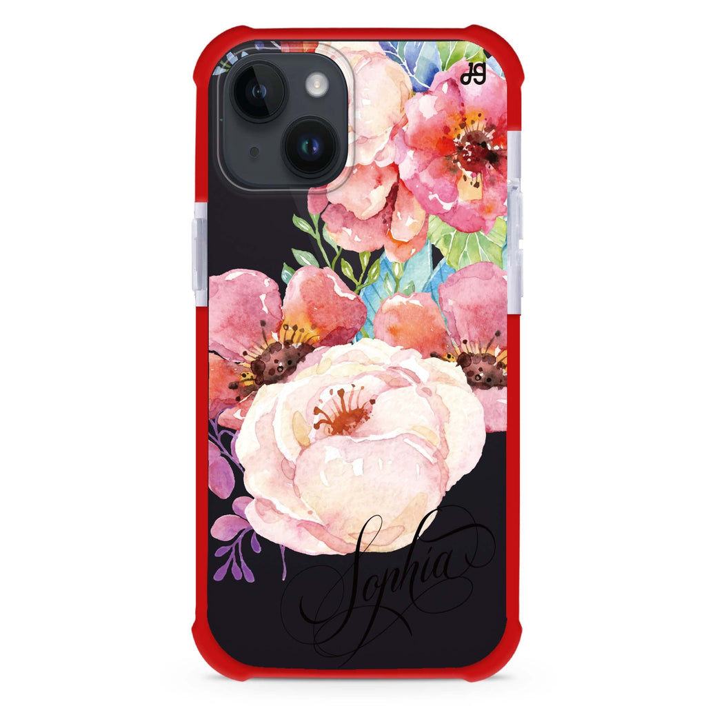 Awakening Watercolor Flowers iPhone 15 Plus Ultra Shockproof Case