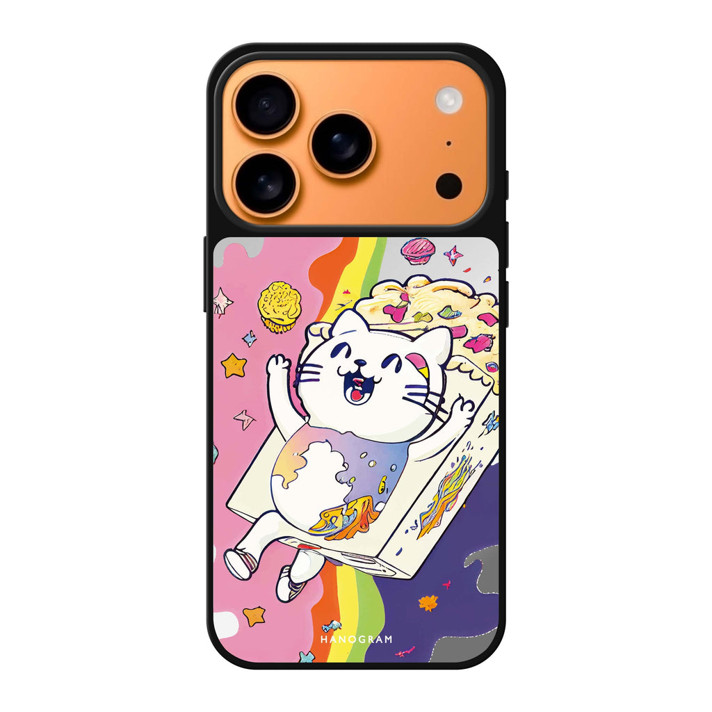 Rainbow Cat multicolor cat animal iPhone 17 Pro Max mirror case