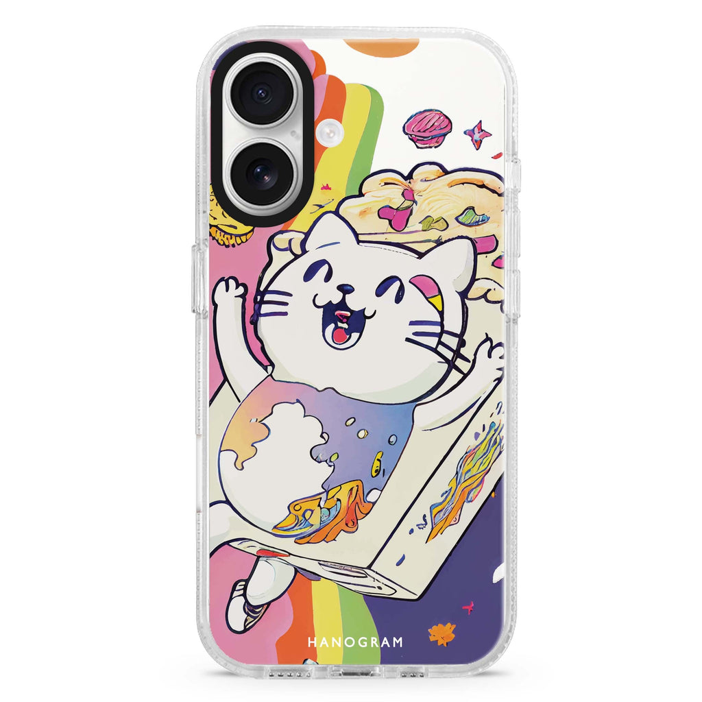 Rainbow Cat MagSafe Compatible iPhone 16 Ultra Clear Case - Personalized and Stylish Protection