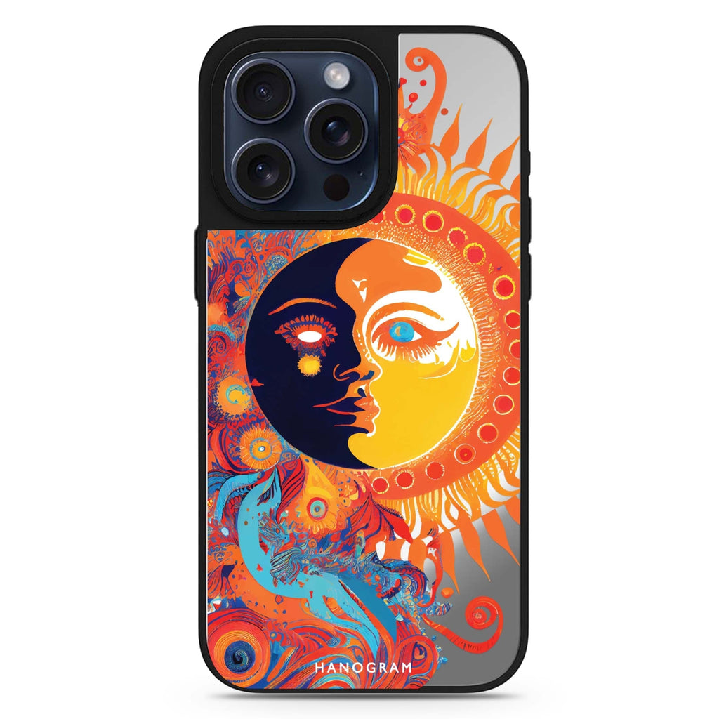 Moon & Sun MagSafe compatible mirror case for iPhone 16/15/14 Pro Max and Pro, main view
