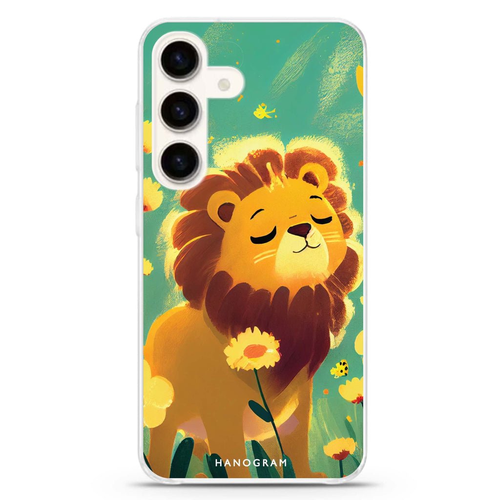 Lion in the garden Samsung Galaxy Ultra Clear Case