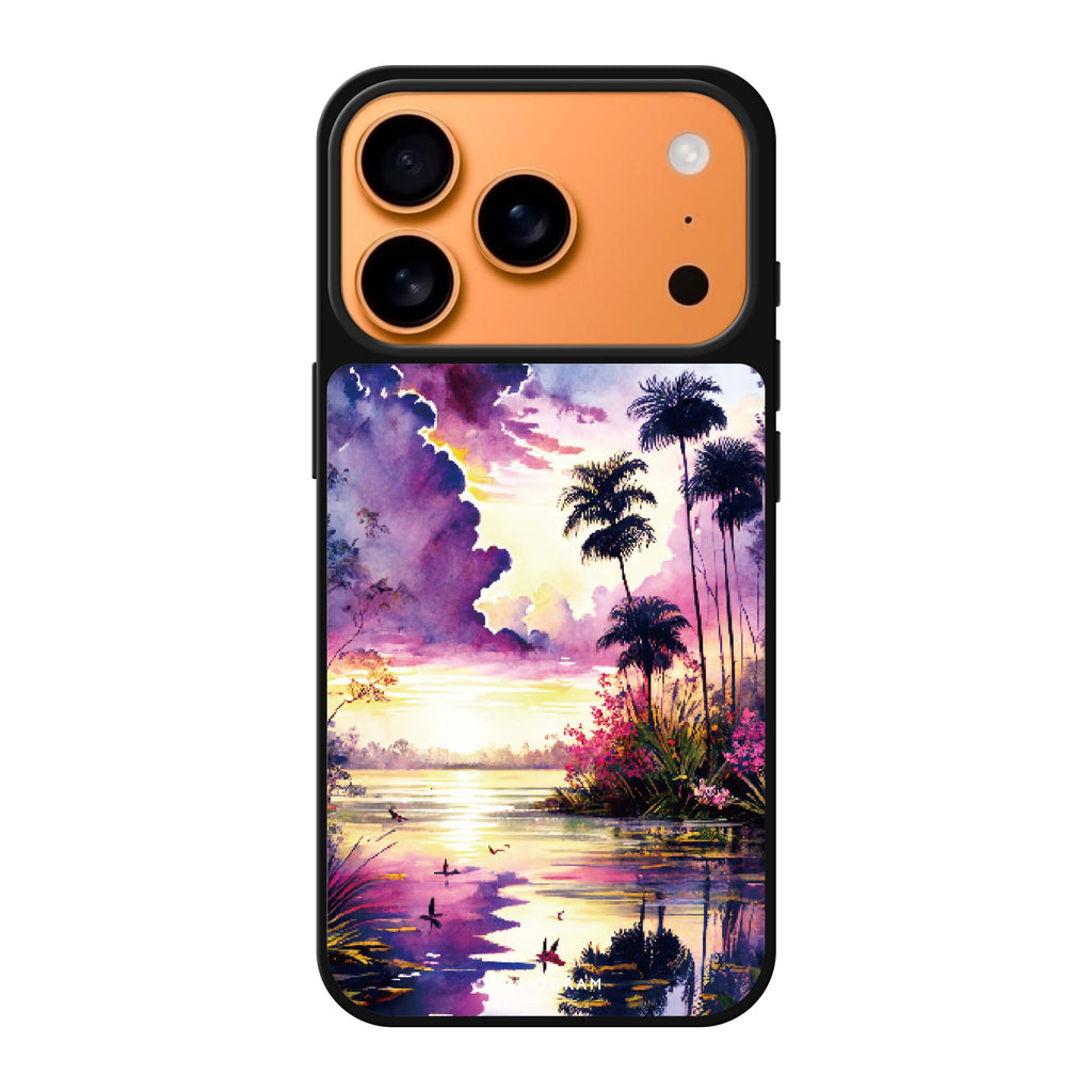 Tropical rainforest summer nature iPhone 17 Pro Max mirror case