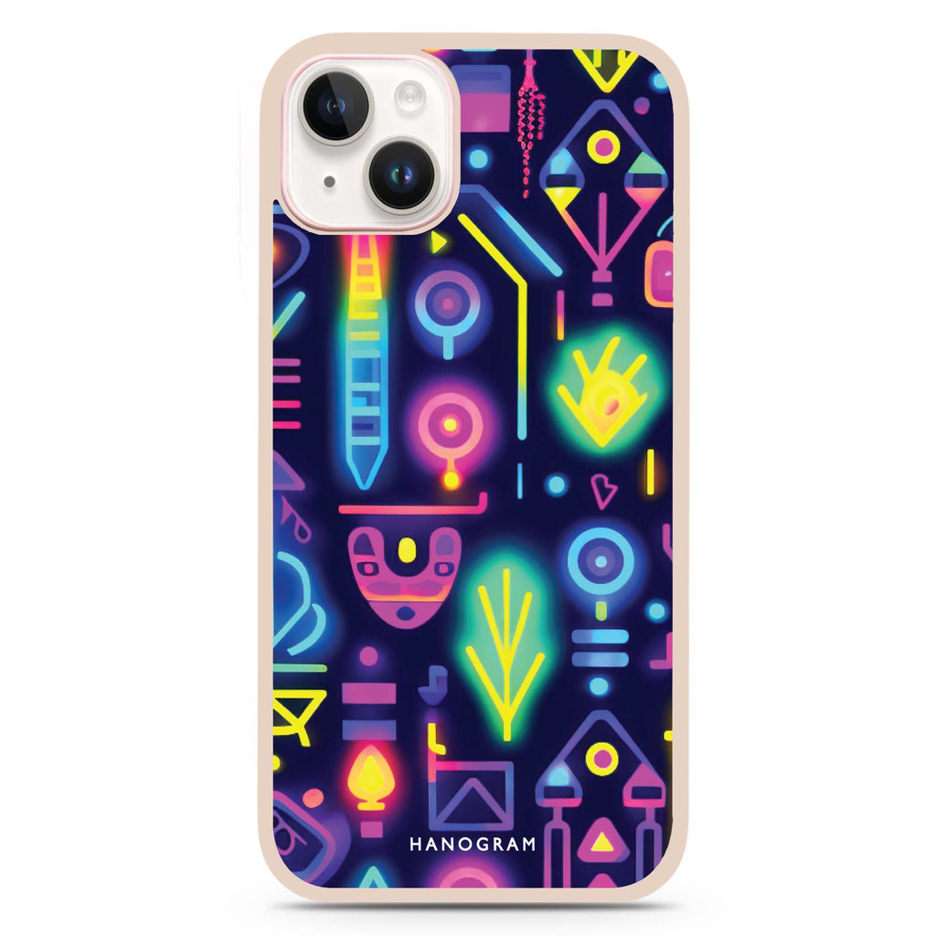 Neon Sparkle iPhone 15 Impact Guard Bumper Case