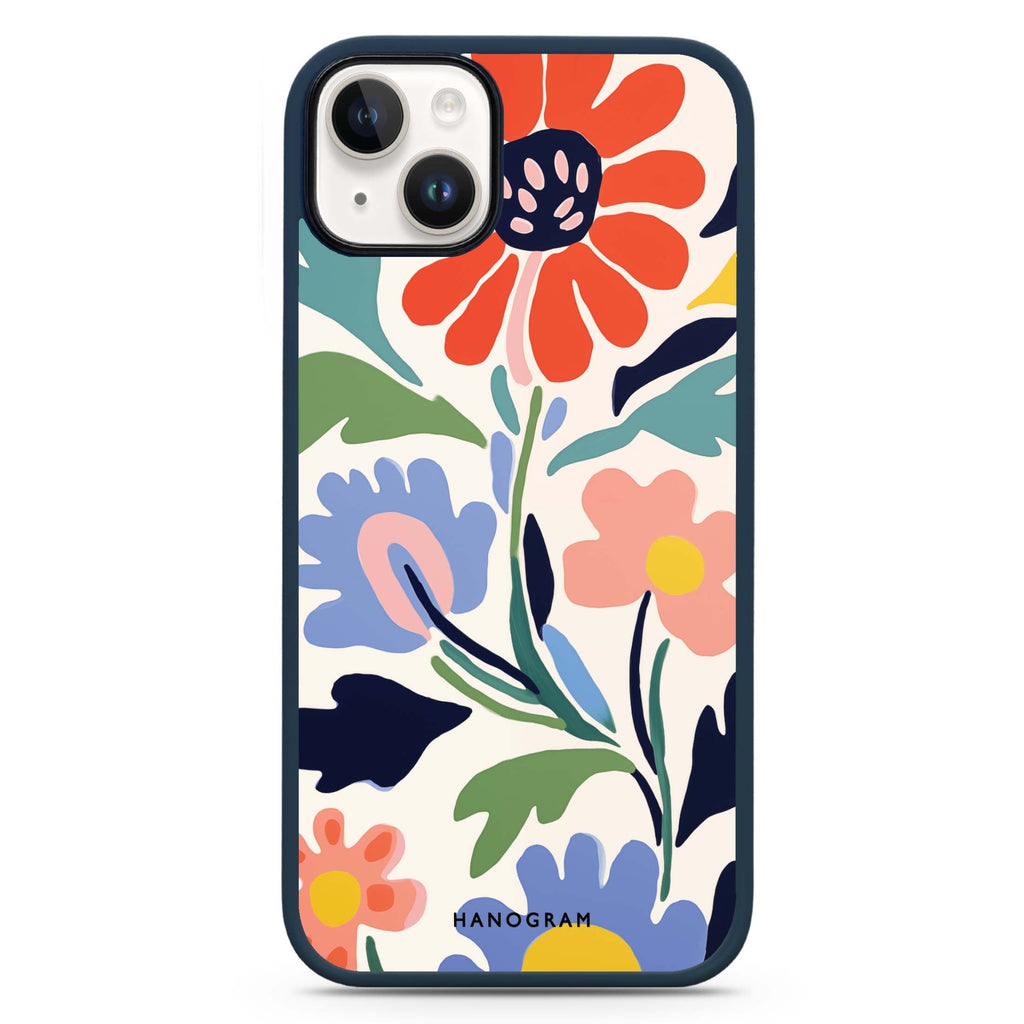 Brushed Blossoms iPhone 15 Impact Guard Bumper Case