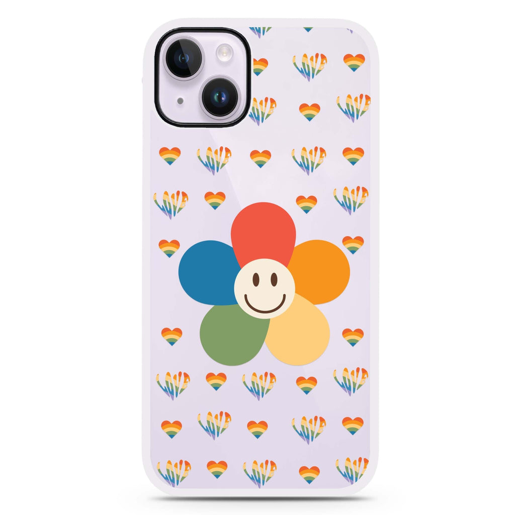 Rainbow Floral iPhone 15 Impact Guard Bumper Case