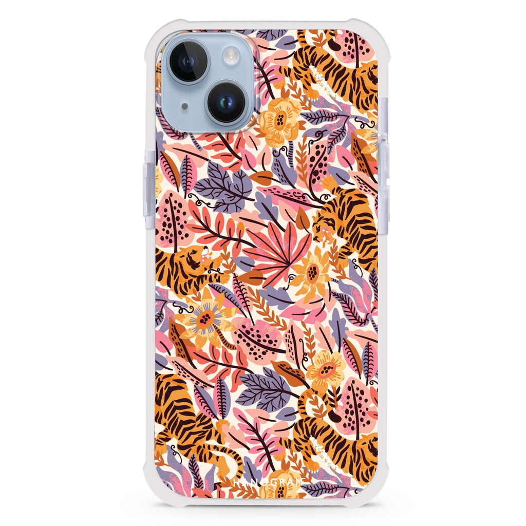 Tiger & Floral iPhone 15 Plus Ultra Shockproof Case