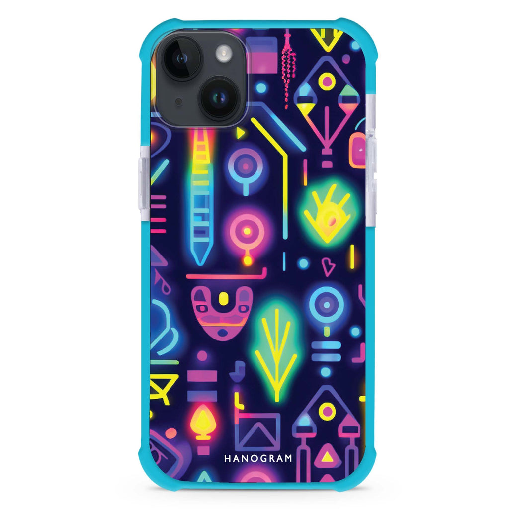Neon Sparkle iPhone 15 Plus MagSafe Compatible Ultra Shockproof Case
