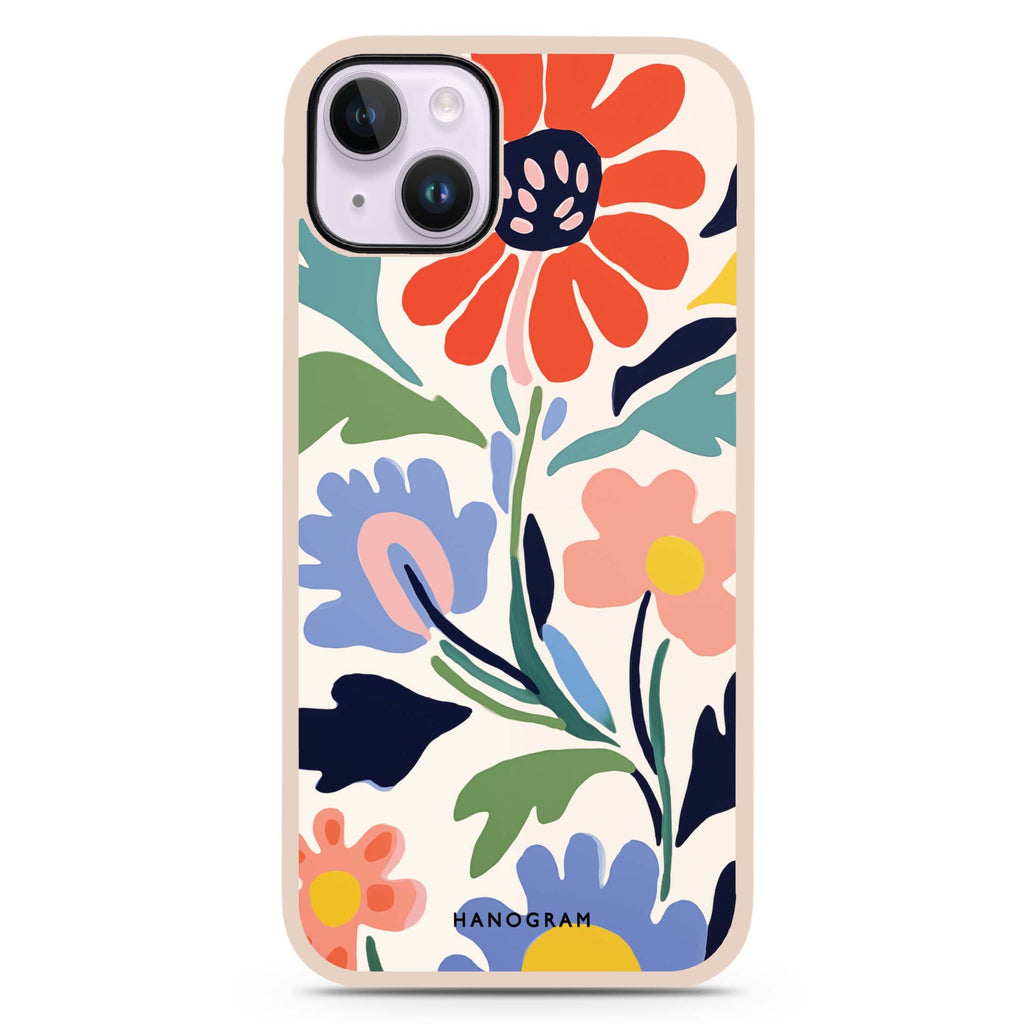 Brushed Blossoms iPhone 15 Plus Impact Guard Bumper Case