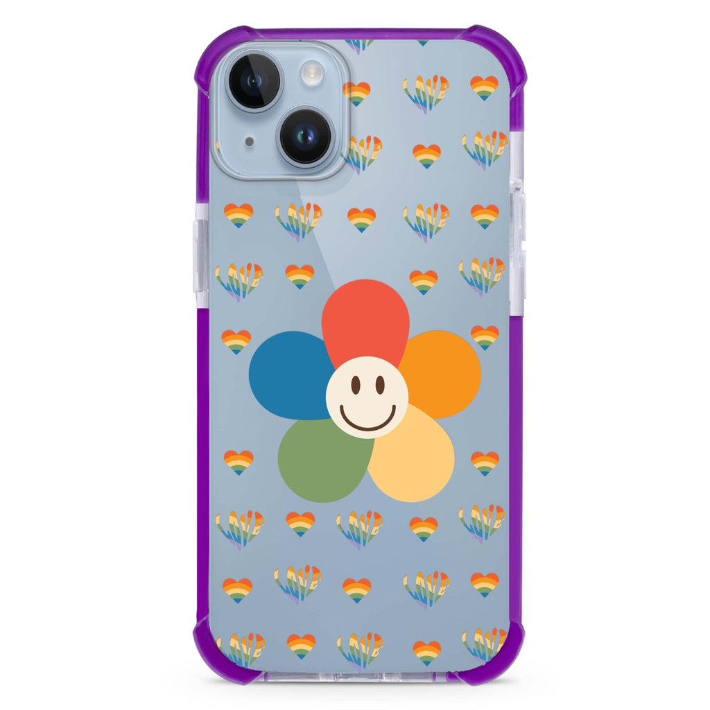 Rainbow Floral iPhone 15 Plus Ultra Shockproof Case