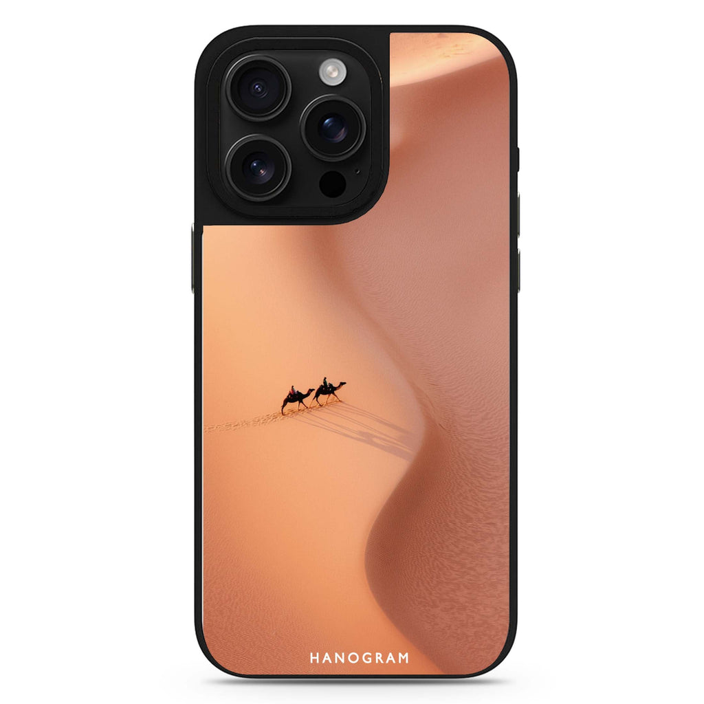 Journey Across Sand sleek reflective design iPhone 16/15/14 Pro Max & Pro mirror case