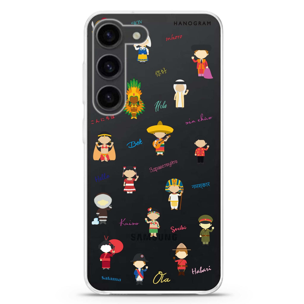 Culture People ultra-clear case for Samsung Galaxy S23/S22, front view