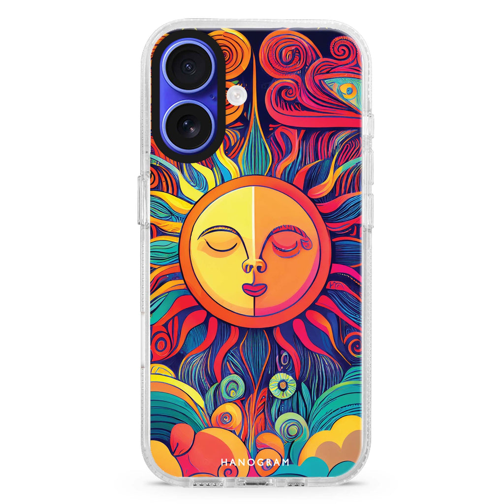 Magic Sun Face MagSafe Compatible iPhone 16 Ultra Clear Case - Personalized and Stylish Protection