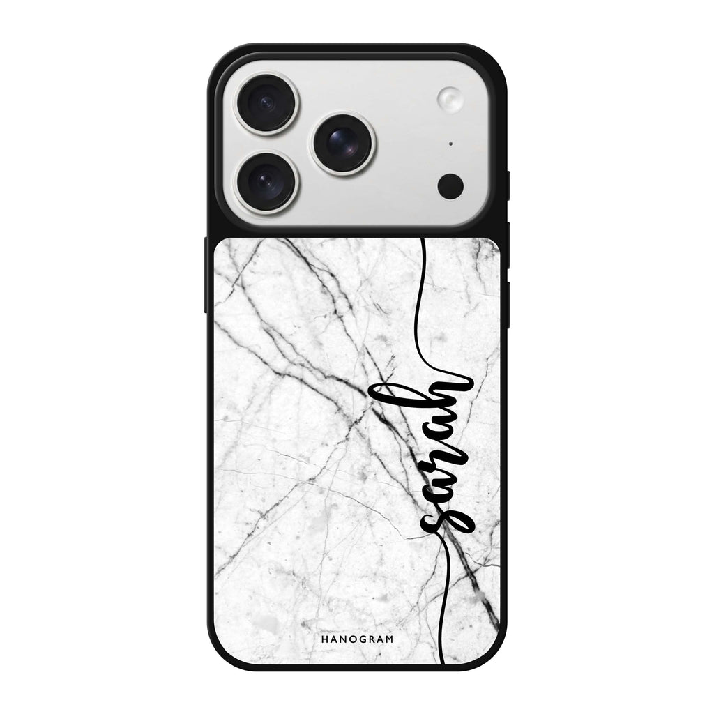 Marble Edition II personalized name marble iPhone 18 Pro Max mirror case