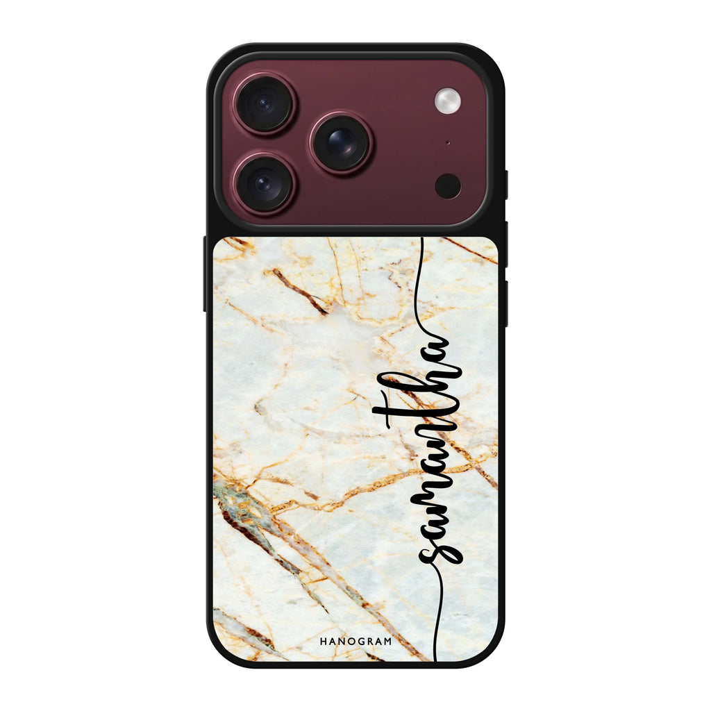 Marble Edition III personalized name marble iPhone 18 Pro Max mirror case