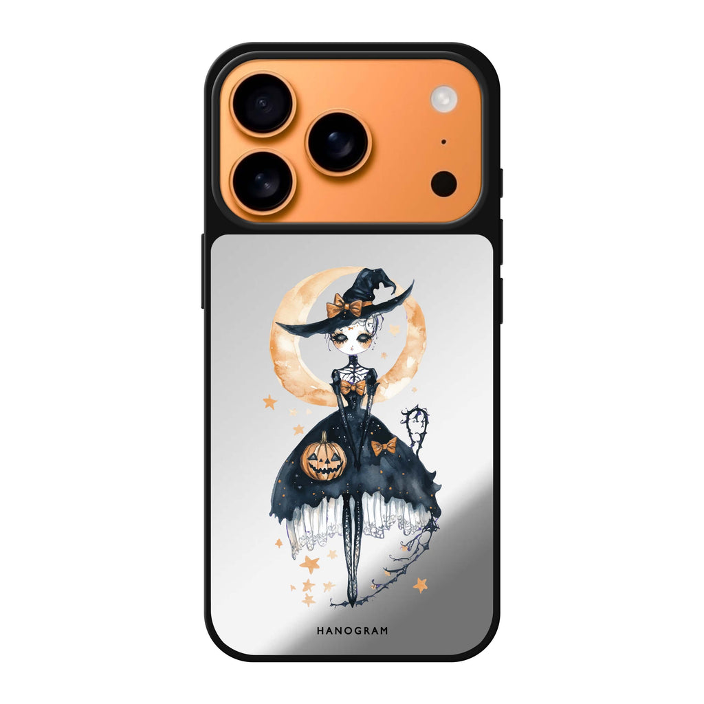 Mystic Witch Glow personalized name halloween sparkle iPhone 17 Pro Max mirror case