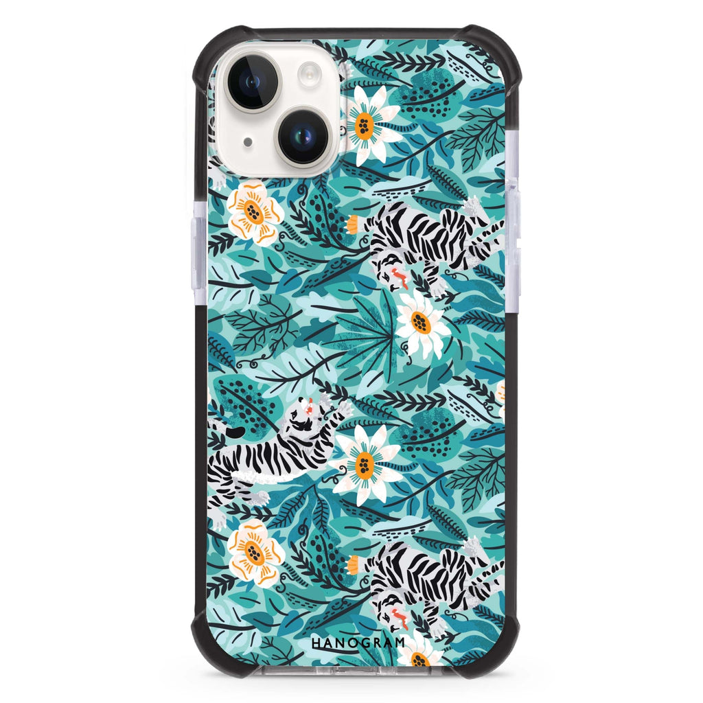 Tiger & Floral iPhone 15 Plus Ultra Shockproof Case