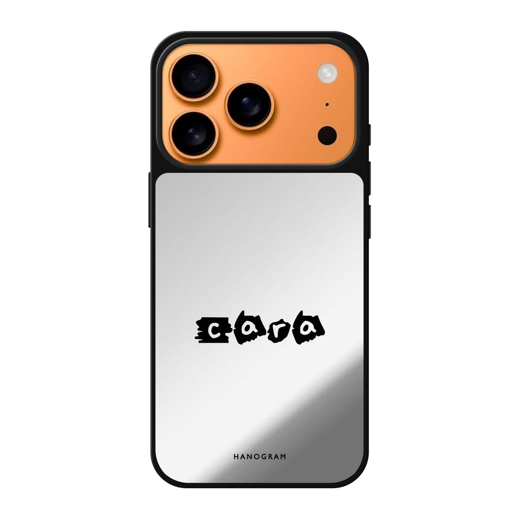 Sticker Custom Name personalized name typography iPhone 17 Pro Max mirror case