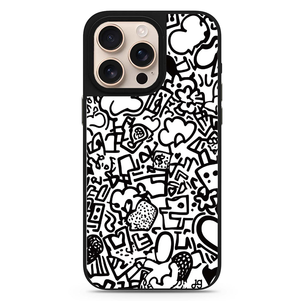 Love Lines MagSafe compatible mirror case for iPhone 16/15/14 Pro Max and Pro, main view