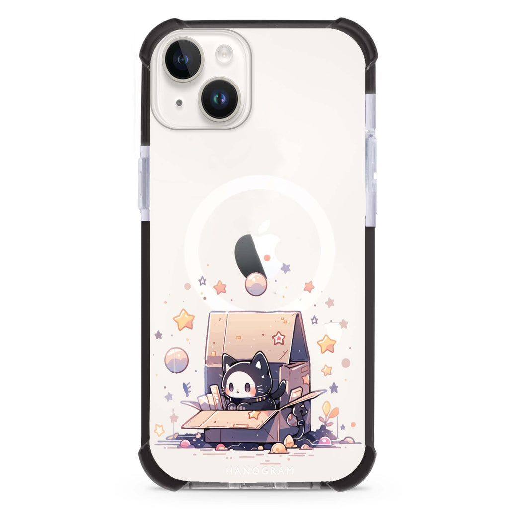 Starship Cat Pod iPhone 13 Mini MagSafe Compatible Ultra Shockproof Case