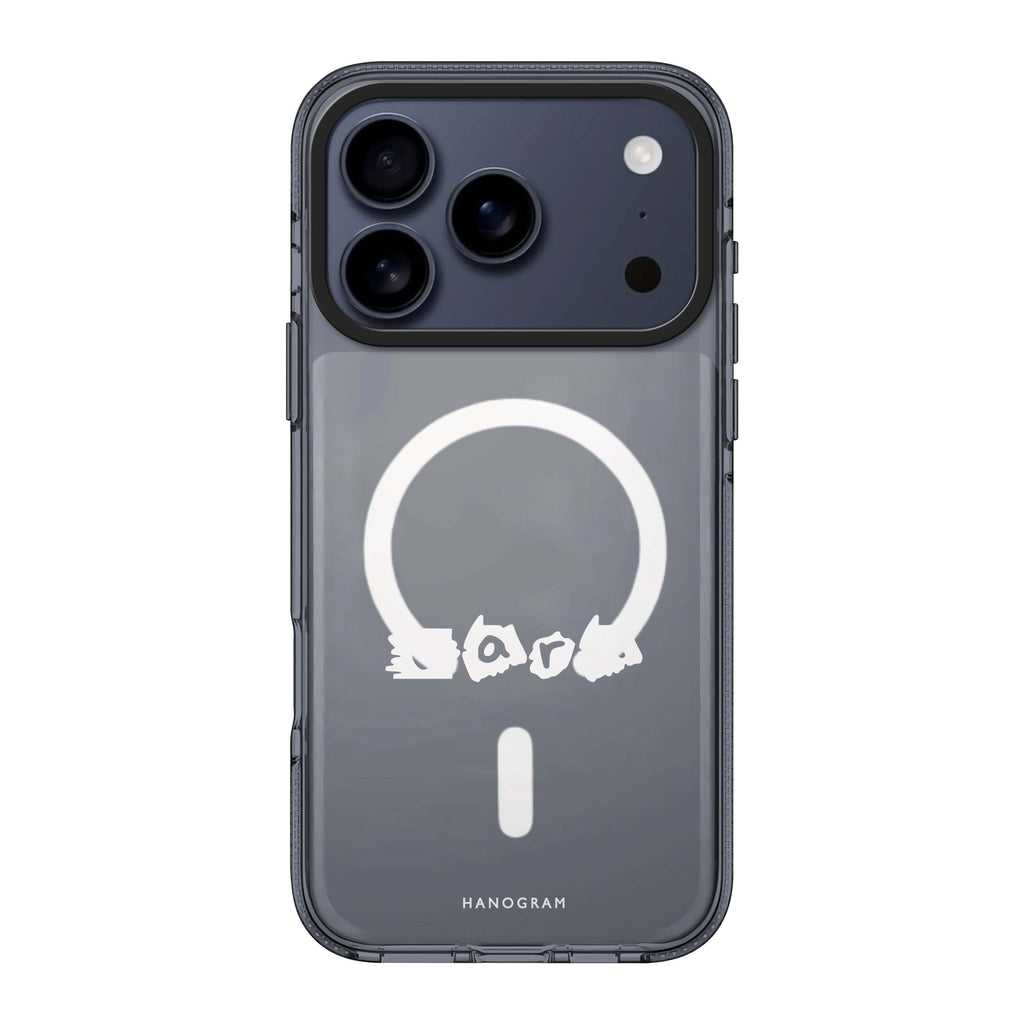 Sticker Custom Name personalized name typography iPhone 17 Pro Max ultra clear case