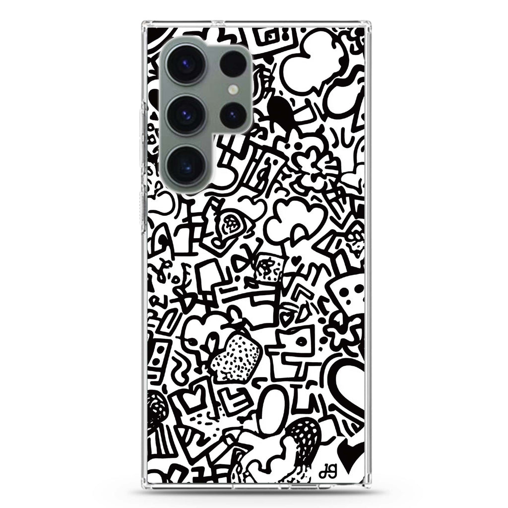 Love Lines Samsung Galaxy S26/S25/S24/S23/S22 Ultra ultra clear case, transparent design, main view