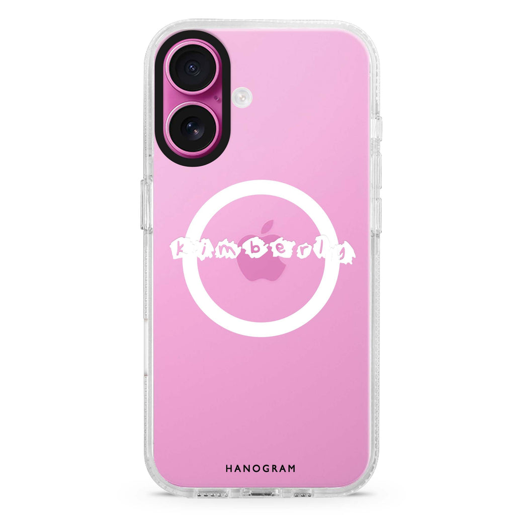 Sticker Custom Name MagSafe Compatible iPhone 16 Ultra Clear Case - Personalized and Stylish Protection