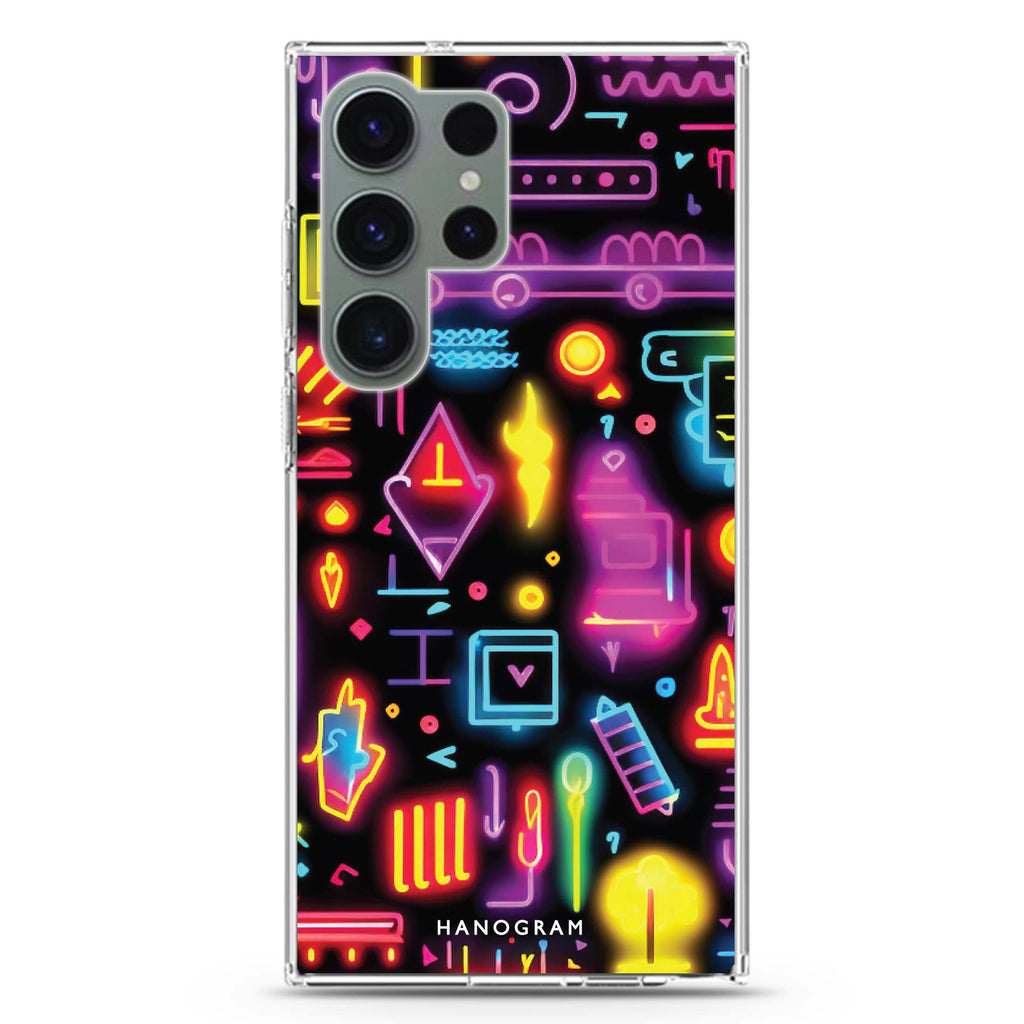 Neon Dreams Samsung Galaxy S26/S25/S24/S23/S22 Ultra ultra clear case, transparent design, main view