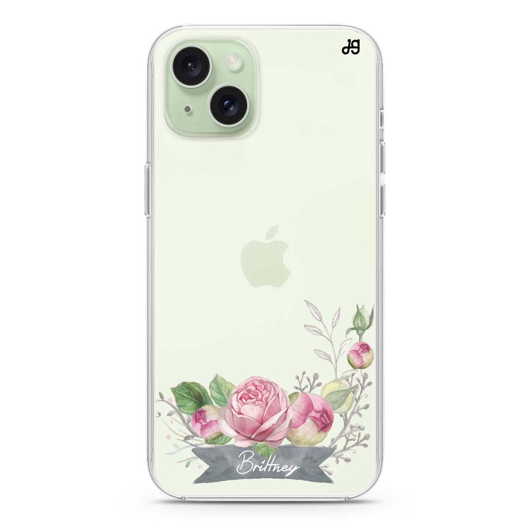 Ribbon & Floral iPhone 15 plus Ultra Clear Case
