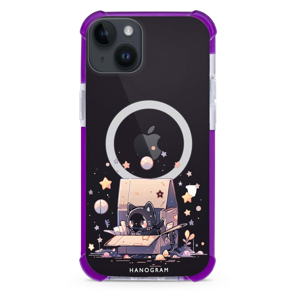 Starship Cat Pod iPhone 15 Plus MagSafe Compatible Ultra Shockproof Case