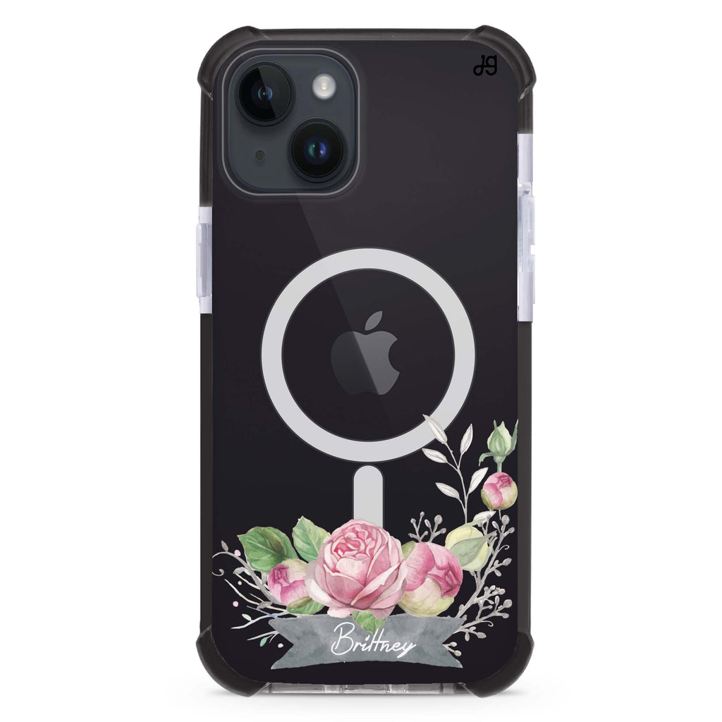 Ribbon & Floral iPhone 15 Plus MagSafe Compatible Ultra Shockproof Case
