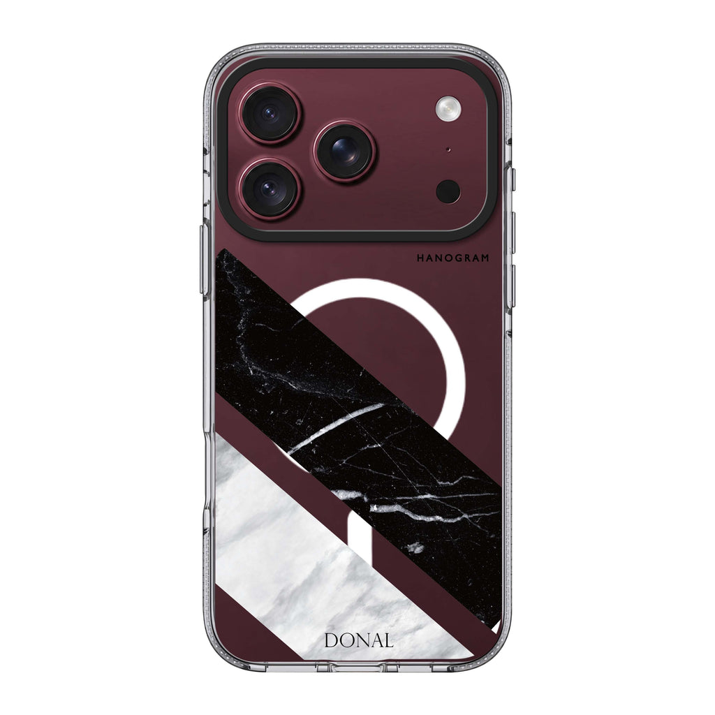 B & W Marble Ultra Clear Case