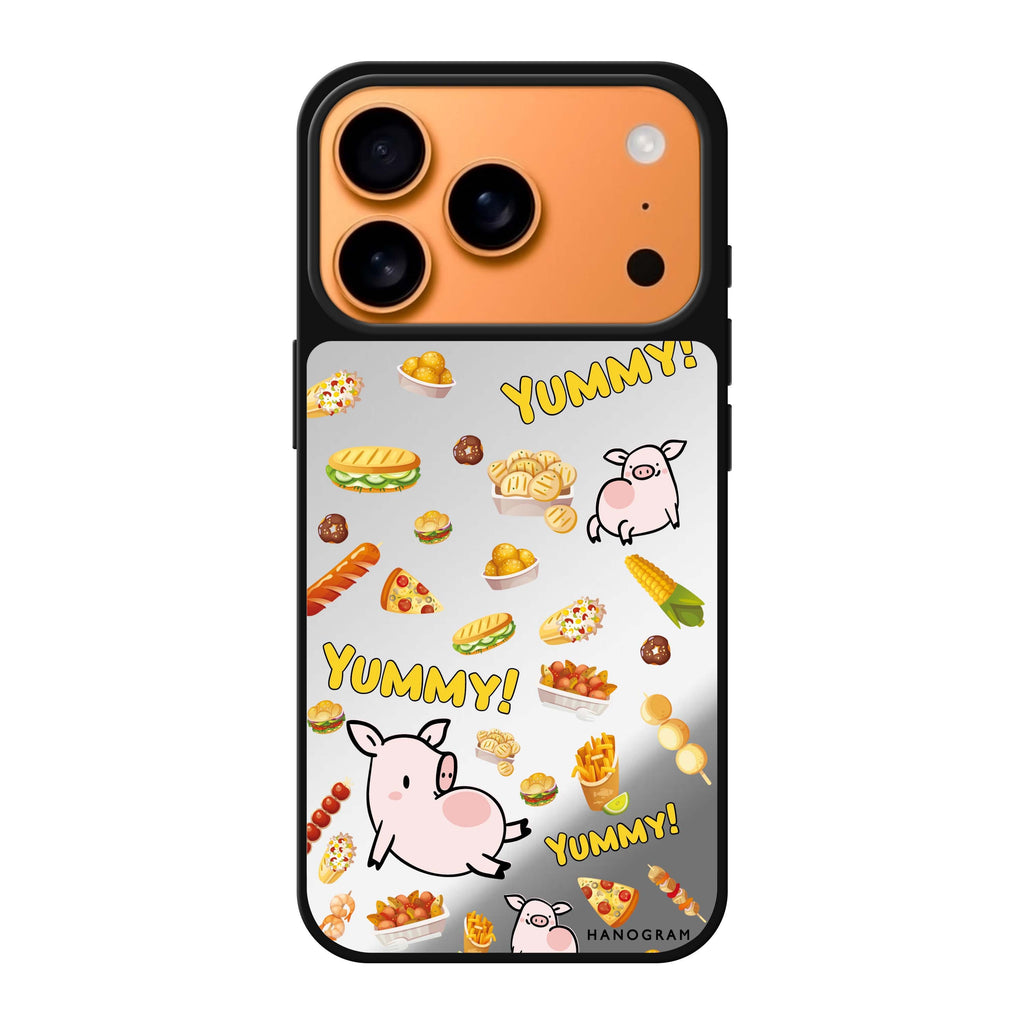 Yummy Piggy pig animal iPhone 17 Pro Max mirror case