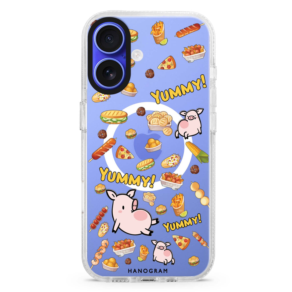 Yummy Piggy MagSafe Compatible iPhone 16 Ultra Clear Case - Personalized and Stylish Protection