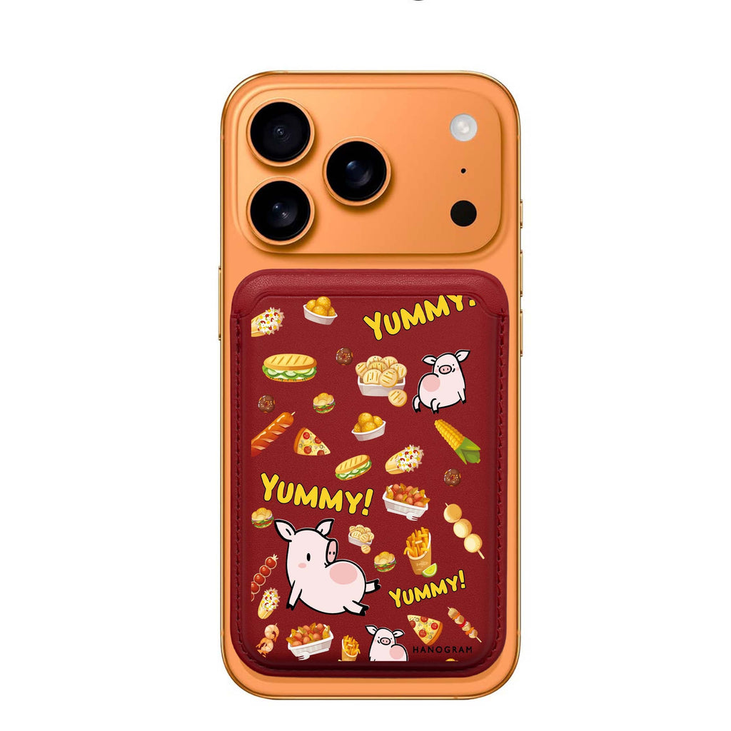 Yummy Piggy MagSafe wallet for iPhone, slim magnetic card holder, main view