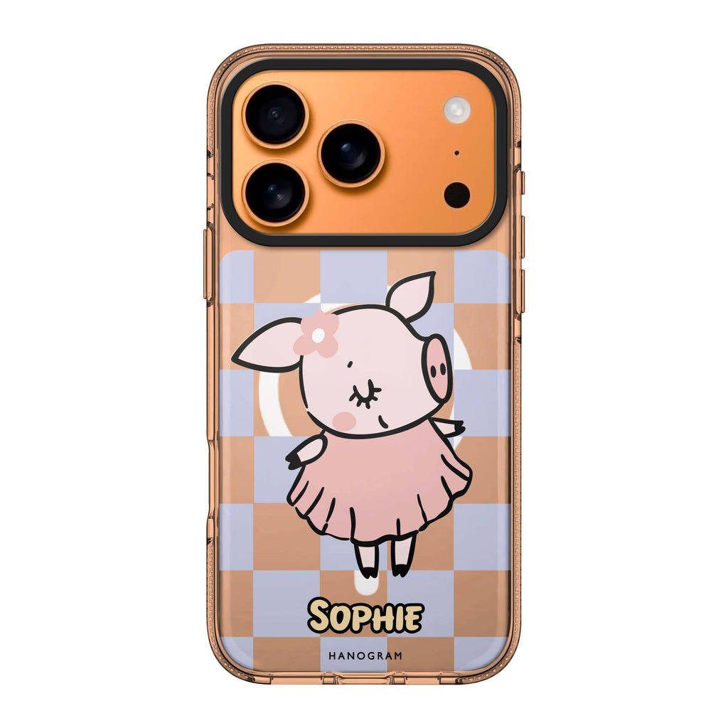 Pretty Pig personalized name pig animal iPhone 17 Pro Max ultra clear case