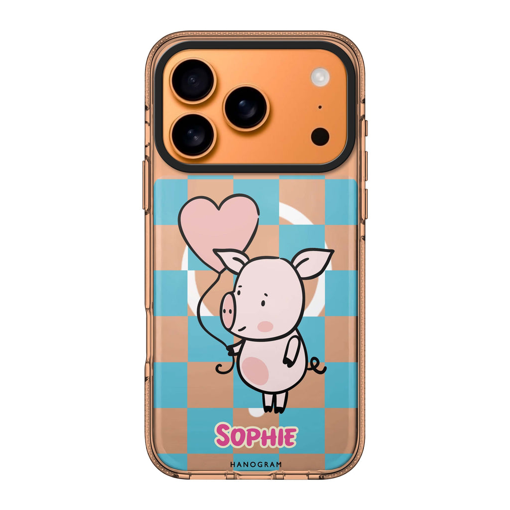 Sweet Pig personalized name pig animal iPhone 17 Pro Max ultra clear case