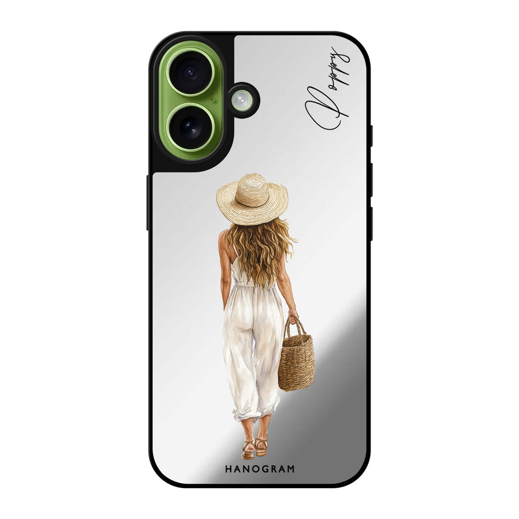 Reflective iPhone 16 Mirror Case –Golden Stroll iPhone Design