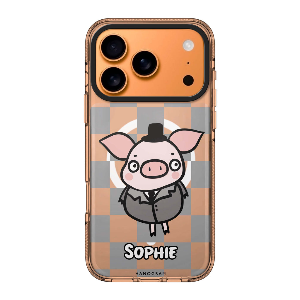Handsome Pig personalized name pig animal iPhone 17 Pro Max ultra clear case